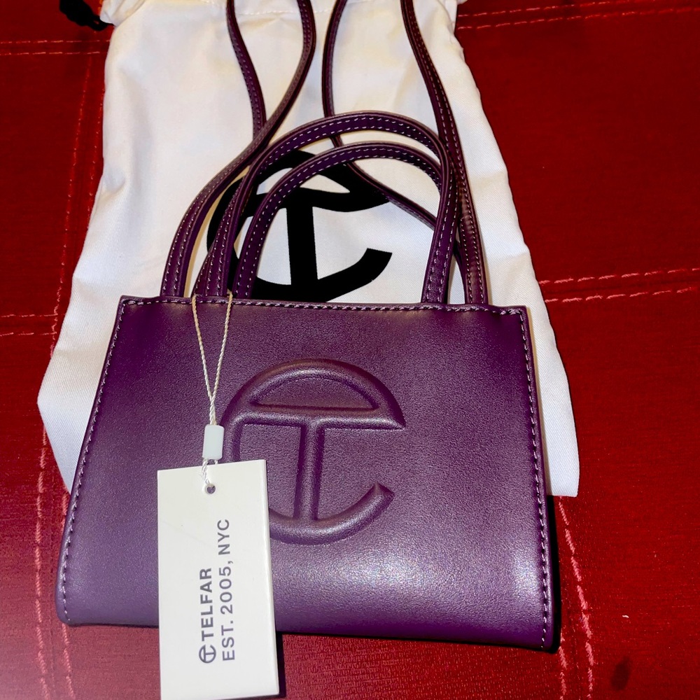 Telfar Small Egg plant shopping Bag BRAND NEW With Tags